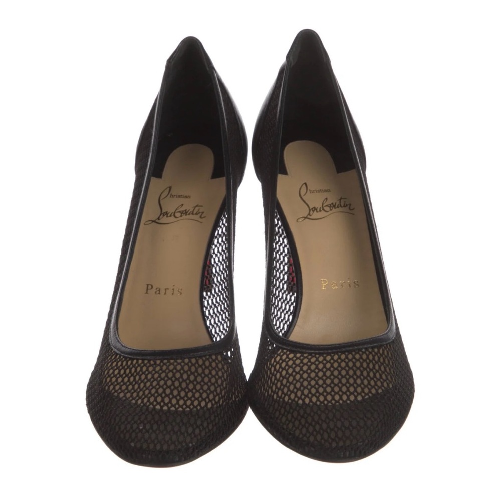 Christian Louboutin Black Heels with Perforated Design
